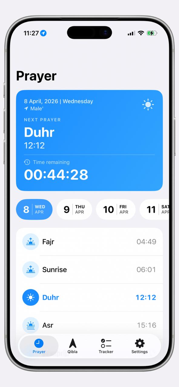 Mihraab Prayer Times